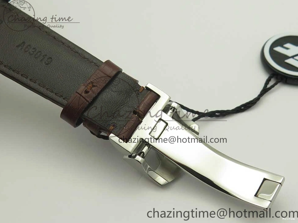 MIROTIME 0127 Lightweight Portuguese Tourbillon IW504602 SS ZF Best Edition Gray Dial on Brown Leather Strap 7177